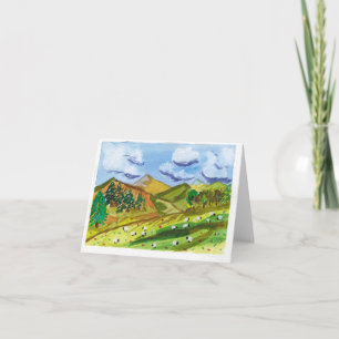 Sheep on Hills Thank You Card