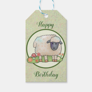 Sheep on pasture gift tags