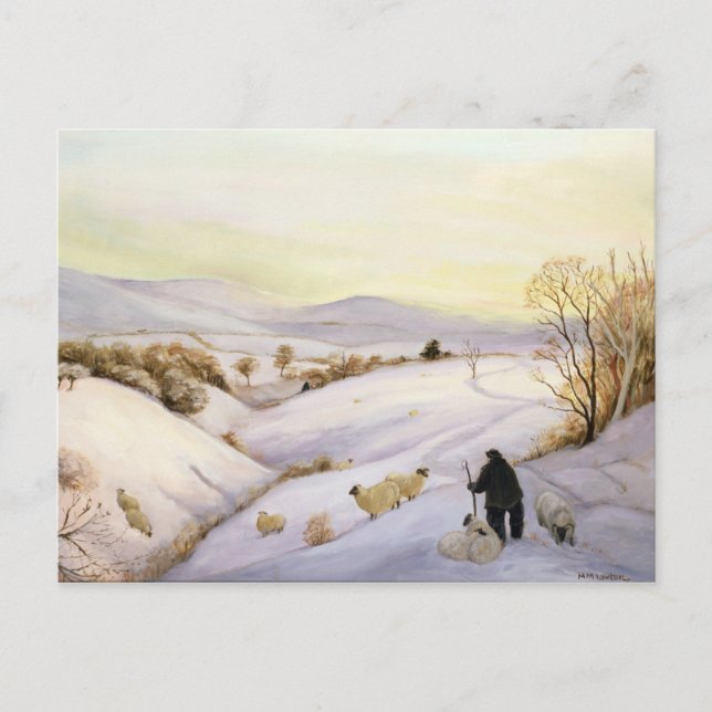 Sheep on the ridge postcard (Front)