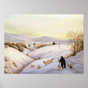 Sheep on the ridge poster