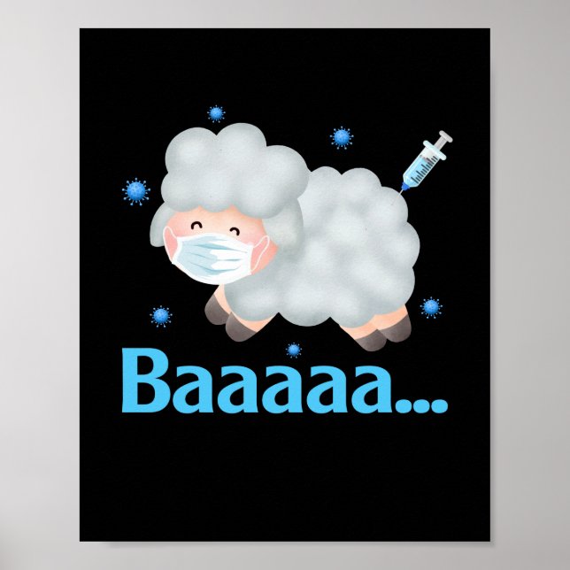 Sheep Or Sheeple Anti Vaccine Mask Sheep Poster (Front)
