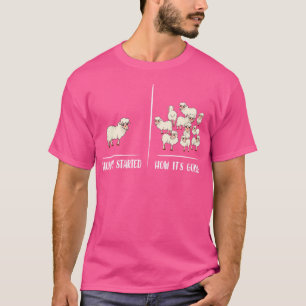 Sheep Owner How It Started How It'S Going T-Shirt