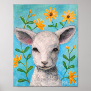 Sheep Painting Print Lamb Home Decor Farmhouse Art