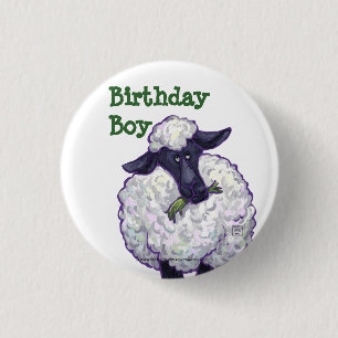 Sheep Party Centre 3 Cm Round Badge