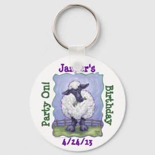 Sheep Party Centre Key Ring