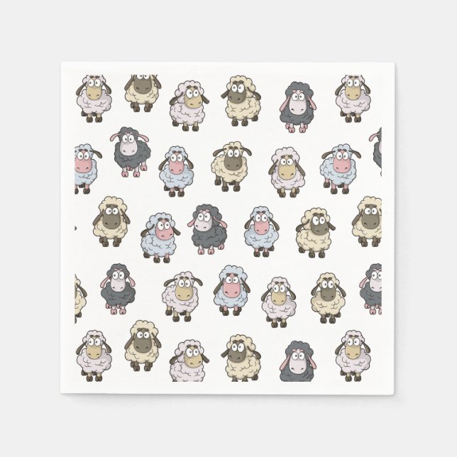 Sheep Pattern Napkin (Front)
