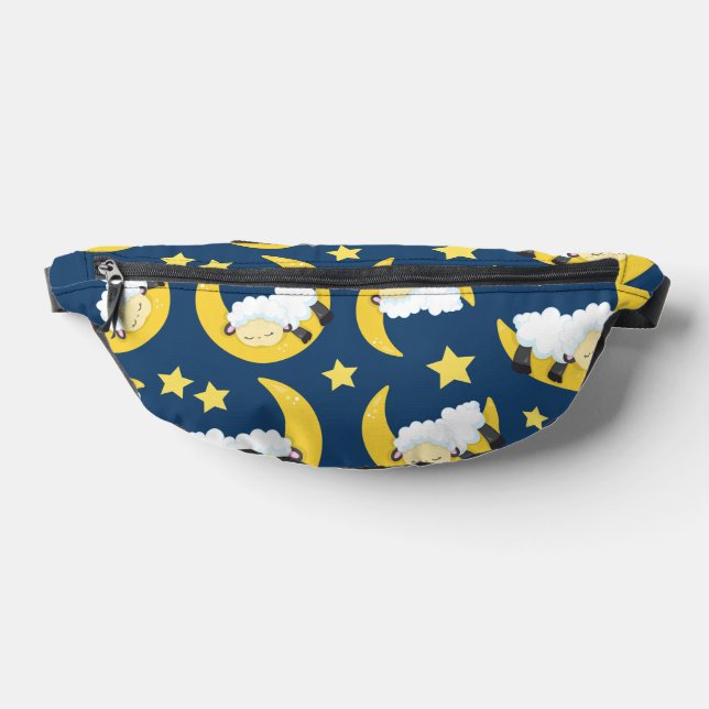 Sheep Pattern, Sleeping Sheep, Moon, Stars Bum Bags (Lay Down)