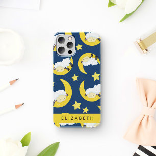 Sheep Pattern, Sleeping Sheep, Moon, Your Name iPhone 16 Case