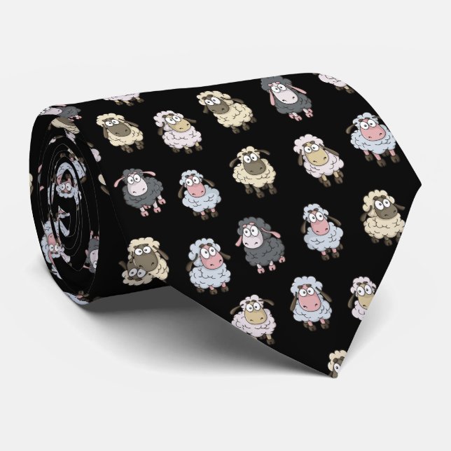 Sheep pattern tie (Rolled)