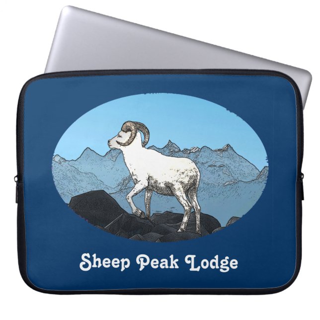 Sheep Peak Lodge Laptop Sleeve (Front)