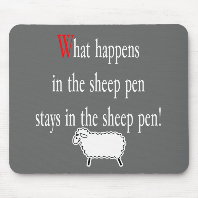 Sheep Pen Mouse Mat (Front)
