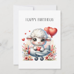 Sheep Pilot Birthday Card