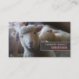 Sheep Portrait, Farmer & Butcher Business Card