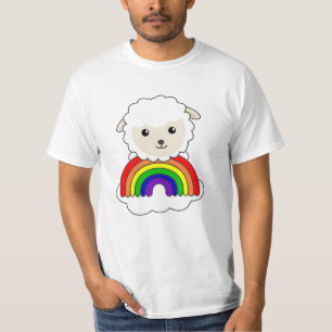Sheep Rainbow Sweet Animals Colorful Sheep Sweet T-Shirt