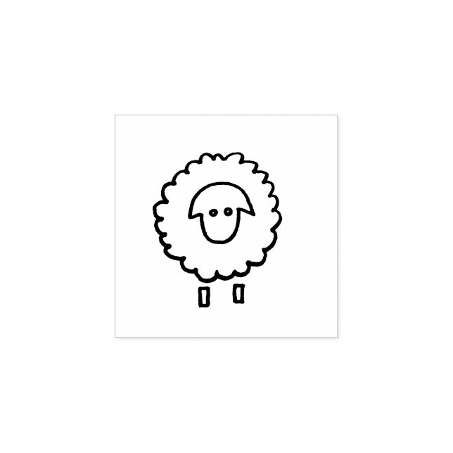 Sheep rubber stamp, lamb rubber stamp (Imprint)