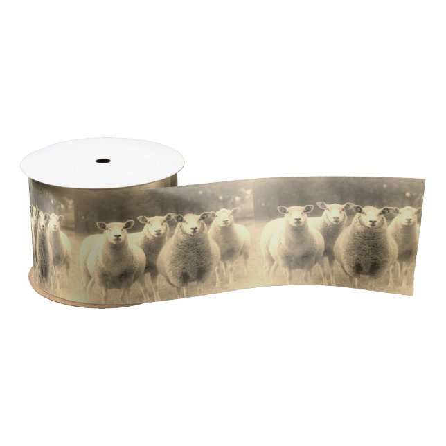 Sheep Satin Ribbon (Spool)