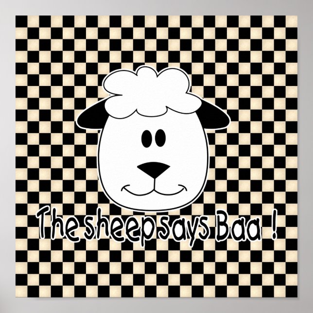 Sheep Says Baa Poster (Front)