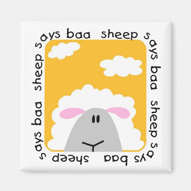 Sheep Says Baa T-shirts and Gifts Magnet (Front)