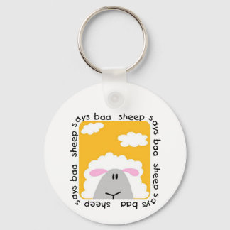 Sheep Says Baa Tshirts and Gifts Key Ring