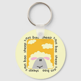 Sheep Says Baa Tshirts and Gifts Key Ring