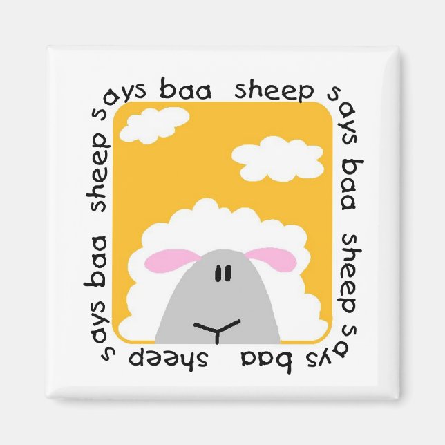 Sheep Says Baa Tshirts and Gifts Magnet (Front)