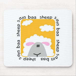Sheep Says Baa Tshirts and Gifts Mouse Mat