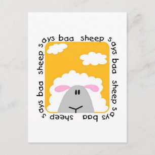 Sheep Says Baa Tshirts and Gifts Postcard