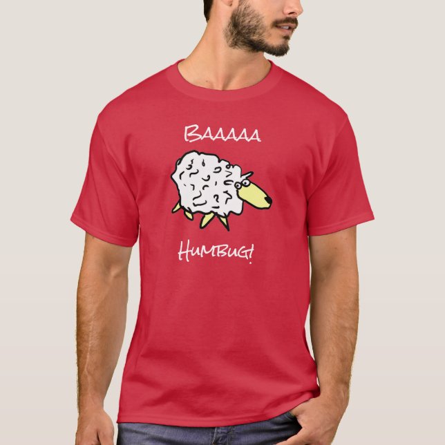 Sheep Says Baaaa Humbug - Christmas T-Shirt (Front)