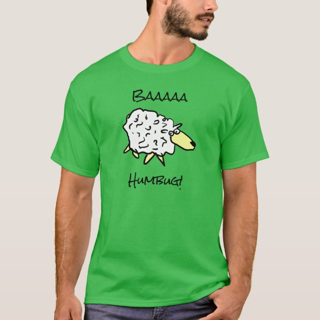 Sheep Says Baaaa Humbug -  Christmas T-Shirt (Front)