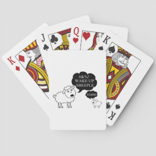Sheep Says Wake Up Sheeple Playing Cards