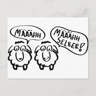 sheep schafe määähhh määhhh selber ! postcard