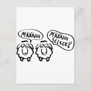 sheep schafe määähhh määhhh selber ! postcard
