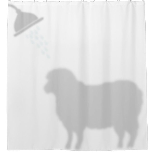 Sheep Shadow Silhouette Shadow Buddies Shower Curtain (Front)