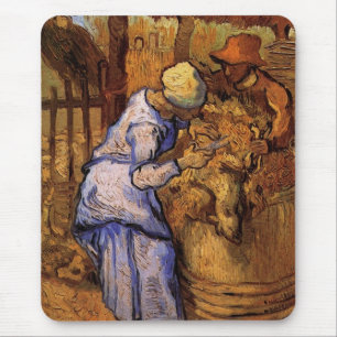 Sheep Shearers (after Millet) by Vincent van Gogh Mouse Mat