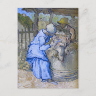 Sheep-Shearers (after Millet), Van Gogh Fine Art Postcard