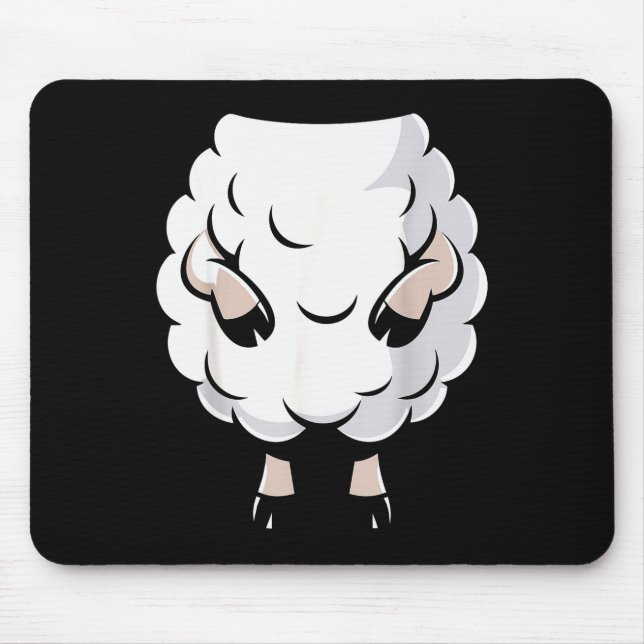 Sheep Shirt Adult Kids Men Women Lamb Sheep Costum Mouse Mat (Front)