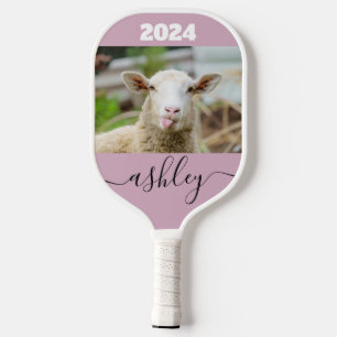 Sheep show tongue pickleball paddle