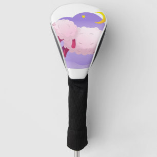Sheep Sleeping Fantasy Animal Night Moon Clip Art Golf Head Cover