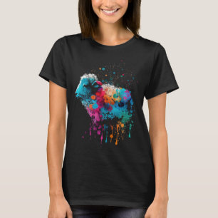 Sheep Splash Sheep Farmer Retro Shepherd Sheep Her T-Shirt