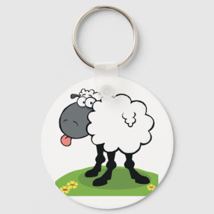 Sheep Sticking Tongue Out Key Ring