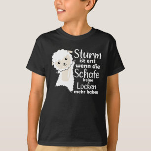 Sheep Storm Northern Germany North Sea Sea Coast T-Shirt