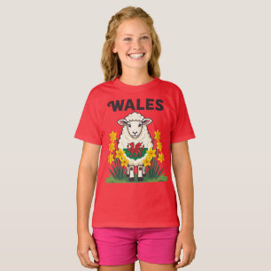 Sheep Support Wales St Davids Day Design T-Shirt