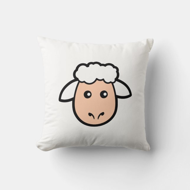 Sheep Throw Pillow (Front)