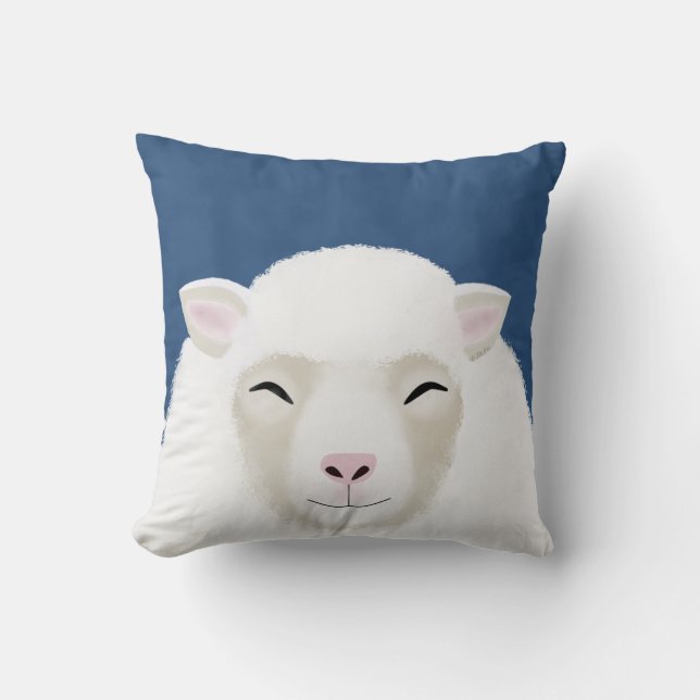 Sheep Throw Pillow (Front)