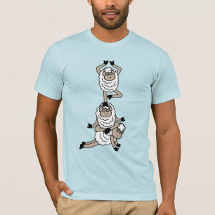 Sheep Tower Tired Bored Exhausted Yoga Meditation  T-Shirt