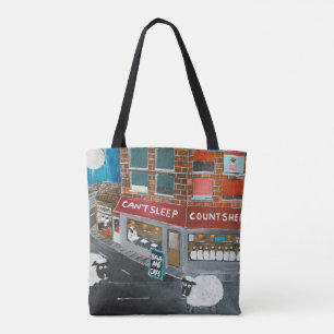 Sheep Town Painting by Alfred Fox Tote Bag