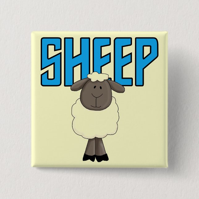 Sheep Tshirts and Gifts 15 Cm Square Badge (Front)