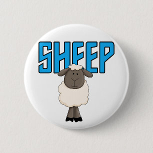 Sheep Tshirts and Gifts 6 Cm Round Badge