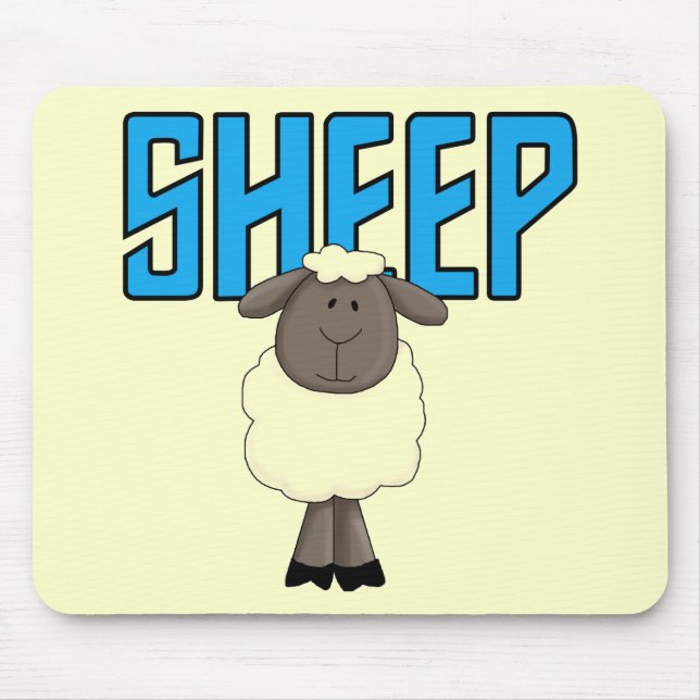Sheep Tshirts and Gifts Mouse Mat (Front)