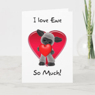 Sheep Valentine's Day Card - I Love You So Much